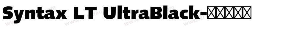 Syntax LT UltraBlack字体转换